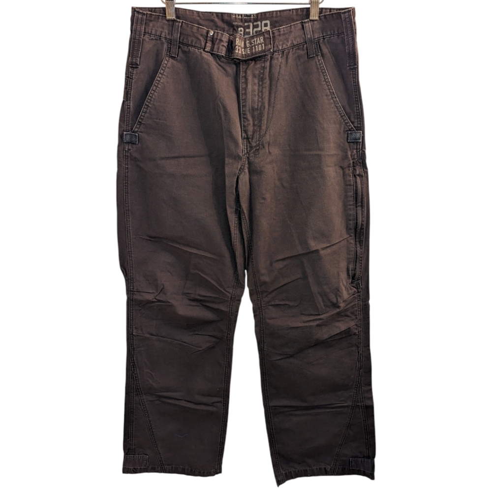 Rare G-STAR Raw 3301 Steiger Art Olive 34 x 34" Cargo Utility Trousers Spring
